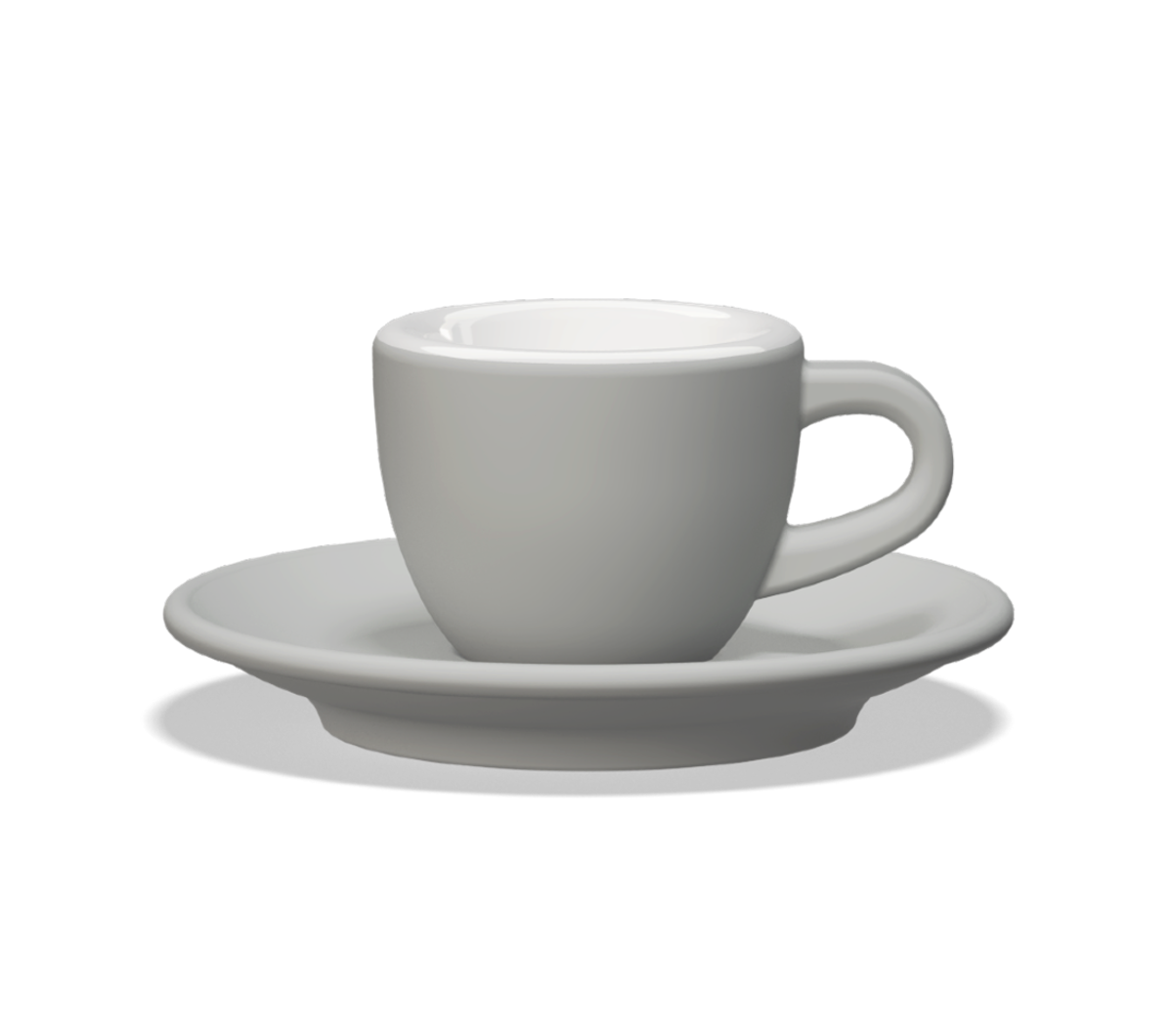 "TULIPANO" 70ml Espresso Cups - grey matte